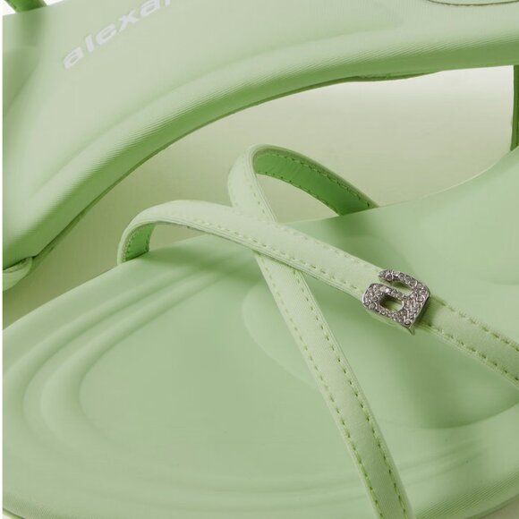 Alexanderwang Dahlia crystal-embellished leather mules - 38/38.5 - NEW - LIME - Picture 2 of 5